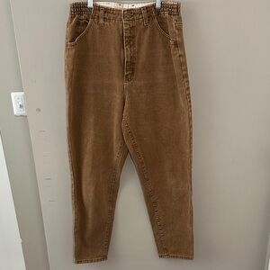 L.L. Bean tan stretchy vintage jeans